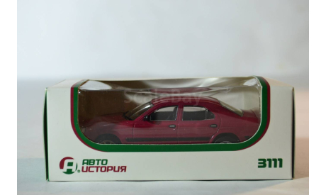 Газ 3111 бордовый, масштабная модель, Автоистория (АИСТ), 1:43, 1/43
