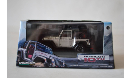 Jeep Wrangler  Rubicon 10 th gr.bl., масштабная модель, Greenlight Collectibles, 1:43, 1/43