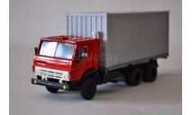 Камаз 5325 контейнер (каб. красная, кон. сер.), масштабная модель, Элекон, scale43