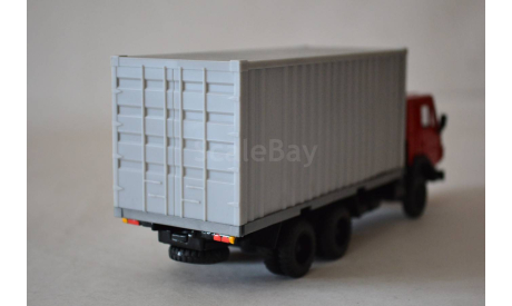 Камаз 5325 контейнер (каб. красная, кон. сер.), масштабная модель, Элекон, scale43