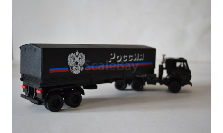 Камаз 5410 с п.пр тент Россия.чёрн, масштабная модель, Элекон, 1:43, 1/43
