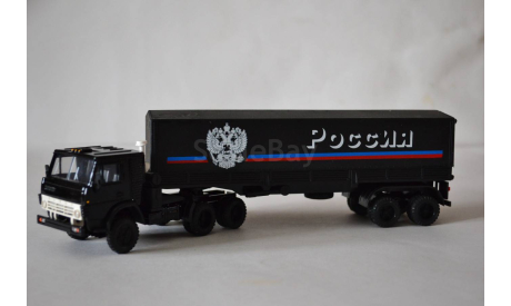 Камаз 5410 с п.пр тент Россия.чёрн, масштабная модель, Элекон, 1:43, 1/43