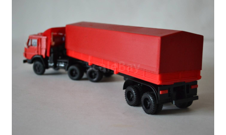 Камаз 5410 СП с п.пр тент красн, масштабная модель, Элекон, 1:43, 1/43