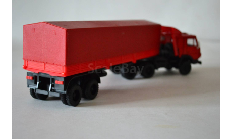 Камаз 5410 СП с п.пр тент красн, масштабная модель, Элекон, 1:43, 1/43