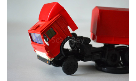 Камаз 5410 СП с п.пр тент красн, масштабная модель, Элекон, 1:43, 1/43