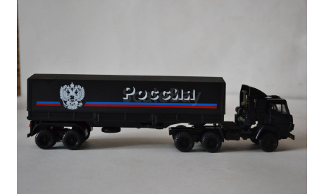 Камаз 5410 СП с п.пр тент Россия.чёрн, масштабная модель, Элекон, scale43