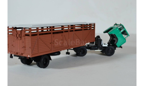 каз 608 с полуприцепом одаз 857б, масштабная модель, Автоистория (АИСТ), 1:43, 1/43