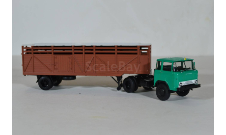 каз 608 с полуприцепом одаз 857б, масштабная модель, Автоистория (АИСТ), 1:43, 1/43