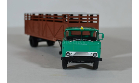 каз 608 с полуприцепом одаз 857б, масштабная модель, Автоистория (АИСТ), 1:43, 1/43