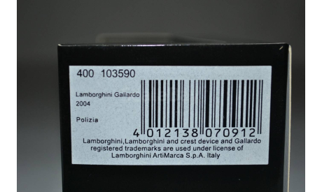 Lamborghini Gallardo 2004 Polizia (103590), масштабная модель, Minichamps, scale43