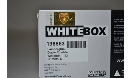 Lamborghini Diablo Roadster (506), масштабная модель, WhiteBox, scale43