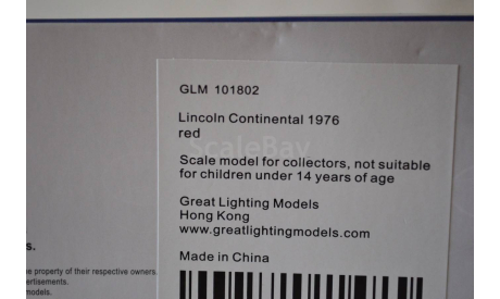 Lincoln Continental  1976 (802), масштабная модель, GLM, scale43