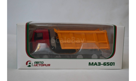 МАЗ 6501 кр.оранж, масштабная модель, Автоистория (АИСТ), 1:43, 1/43