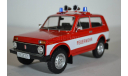 ВАЗ 2121 LADA NIVA 1600 4X4 FEUERWEHR (пожарный) 1985 красный, масштабная модель, IST Models, scale18