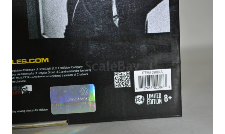 McQueen Bullitt  (59030-A), масштабная модель, Greenlight Collectibles, scale64