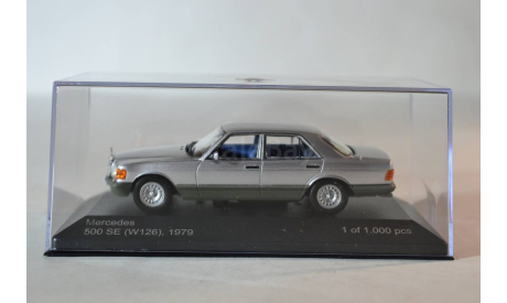 Mercedes 500 SE W126 1979, масштабная модель, scale43, WhiteBox, Mercedes-Benz