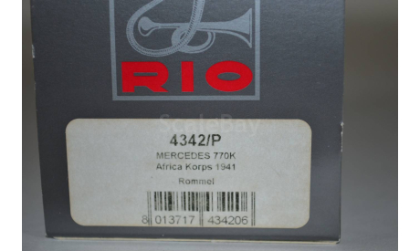 Mercedes 770K Africa Korps 1941 (Rommel) (4342P), масштабная модель, RIO, scale43, Mercedes-Benz