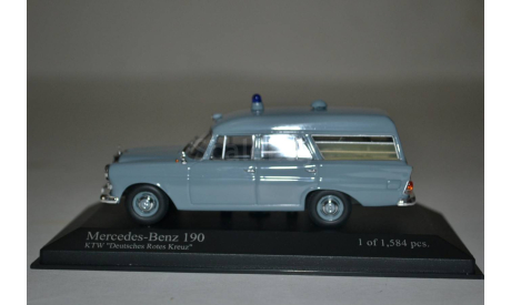 Mercedes Benz 190 1961 Ambulance (DRK) (037270), масштабная модель, Mercedes-Benz, Minichamps, scale43