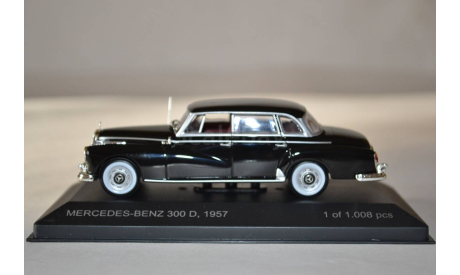 Mercedes Benz 300D 1957 (black), масштабная модель, 1:43, 1/43, WhiteBox, Mercedes-Benz