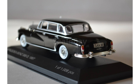 Mercedes Benz 300D 1957 (black), масштабная модель, 1:43, 1/43, WhiteBox, Mercedes-Benz
