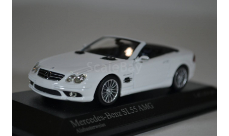 Mercedes-Benz SL55 AMG R230 WHITE, масштабная модель, Minichamps, 1:43, 1/43