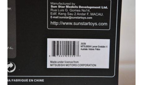 Mitsubishi Lancer Evolution X  Australia Victoria Police, масштабная модель, Vitesse, scale43