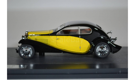 BUGATTI Type 46 Superprofile Coupe 1930 YellowBlack, масштабная модель, Matrix, 1:43, 1/43