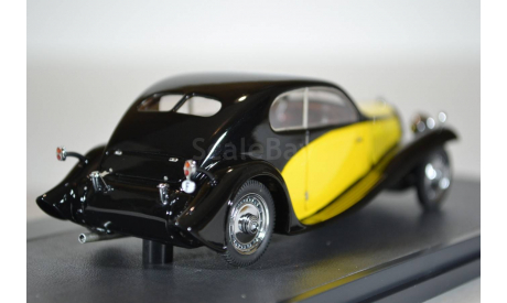 BUGATTI Type 46 Superprofile Coupe 1930 YellowBlack, масштабная модель, Matrix, scale43