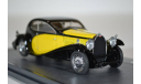 BUGATTI Type 46 Superprofile Coupe 1930 YellowBlack, масштабная модель, Matrix, 1:43, 1/43