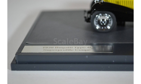 BUGATTI Type 46 Superprofile Coupe 1930 YellowBlack, масштабная модель, Matrix, scale43