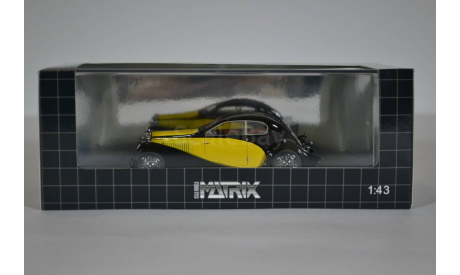 BUGATTI Type 46 Superprofile Coupe 1930 YellowBlack, масштабная модель, Matrix, scale43