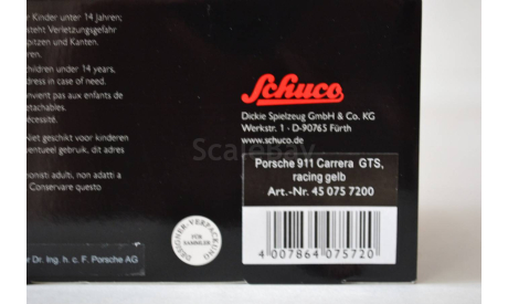 Porsche 911 Carrera GTS racing gelb, масштабная модель, Schuco, 1:43, 1/43