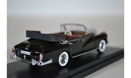 Mercedes-Benz 300D cabrio - 1958 - black, масштабная модель, scale43