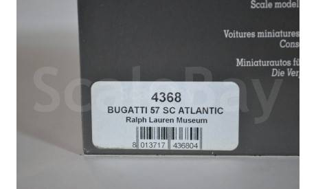 BUGATTI 57 SC ATLANTIC – Ralph Lauren Museum - Neroblack черный, масштабная модель, RIO, 1:43, 1/43