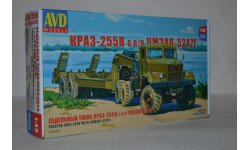 Сборная модель Седельный тягач Краз 255В с п.пр. ЧМЗАП 5247Г (7055) !!!!100% комплектность!!!