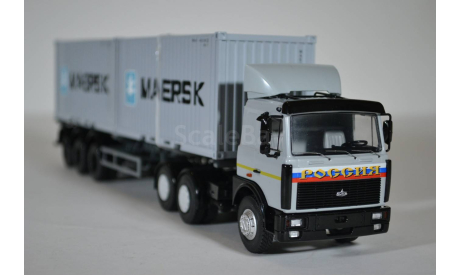 МАЗ-6422 с полуприцепом-контейнеровозом МАЗ-938920, Maersk, масштабная модель, Start Scale Models (SSM), scale43
