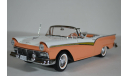 Ford Fairlane 500 Skyliner 1957 кабриолет розовый белый, масштабная модель, Sunstar, scale18