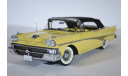 Ford Fairlane 500 1958 Convertible желтый с черным тентом, масштабная модель, Sunstar, 1:18, 1/18