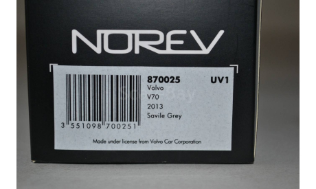 Volvo V70 2013 (025), масштабная модель, Norev, 1:43, 1/43