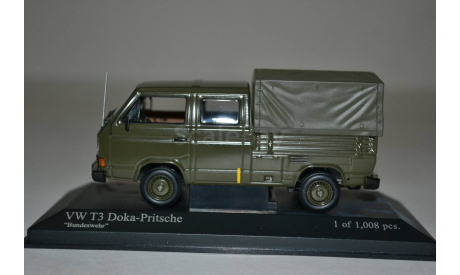 VW T3 Doka Prischenwagen  Bundenswehr, масштабная модель, Minichamps, scale43, Volkswagen