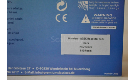 Wanderer W25K Rodster 1936, масштабная модель, Neo Scale Models, scale43