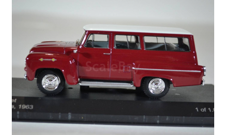 CHEVROLET Amazona 4х4 1963 красный белый, масштабная модель, WhiteBox, scale43