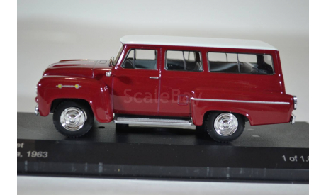 CHEVROLET Amazona 4х4 1963 красный белый, масштабная модель, WhiteBox, 1:43, 1/43