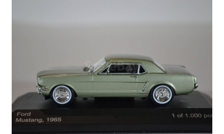 FORD Mustang Coupe 1965 зеленый мет, масштабная модель, WhiteBox, 1:43, 1/43