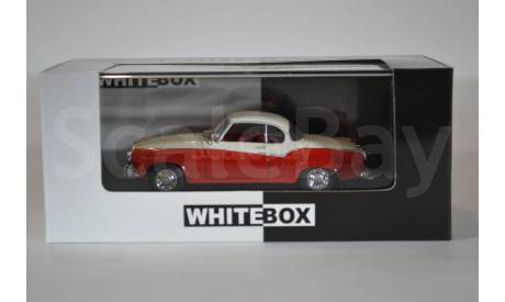 Borgward Isabella Coupe 1957 белый красный, масштабная модель, WhiteBox, scale43
