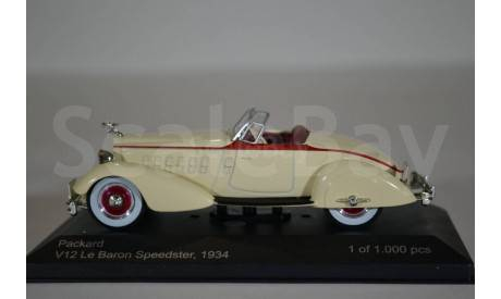 PACKARD V12 Le Baron Speedster 1934 бежевый красныйI, масштабная модель, WhiteBox, scale43