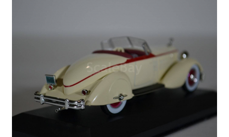PACKARD V12 Le Baron Speedster 1934 бежевый красныйI, масштабная модель, WhiteBox, scale43