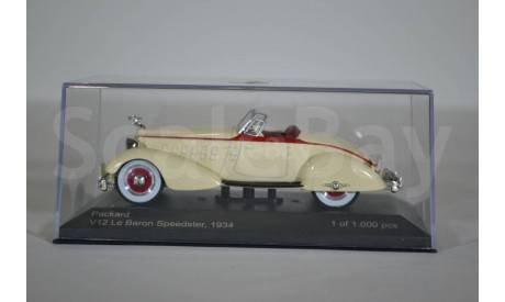 PACKARD V12 Le Baron Speedster 1934 бежевый красныйI, масштабная модель, WhiteBox, scale43