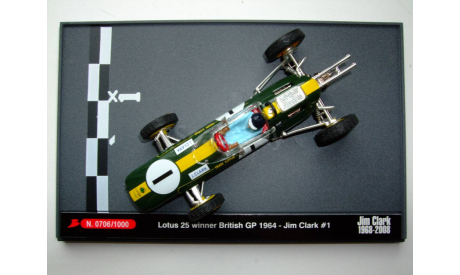 1/43 F1 Lotus 25 J.Clark winner British GP 1964, масштабная модель, Brumm, 1:43