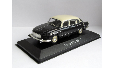 !!!C 1 Рубля!!! Tatra 603-1 1957 чёрный/кремовый Atlas 1:43 2891023, масштабная модель, 1/43